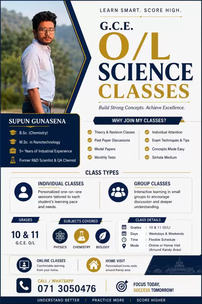 O/L Science Classes