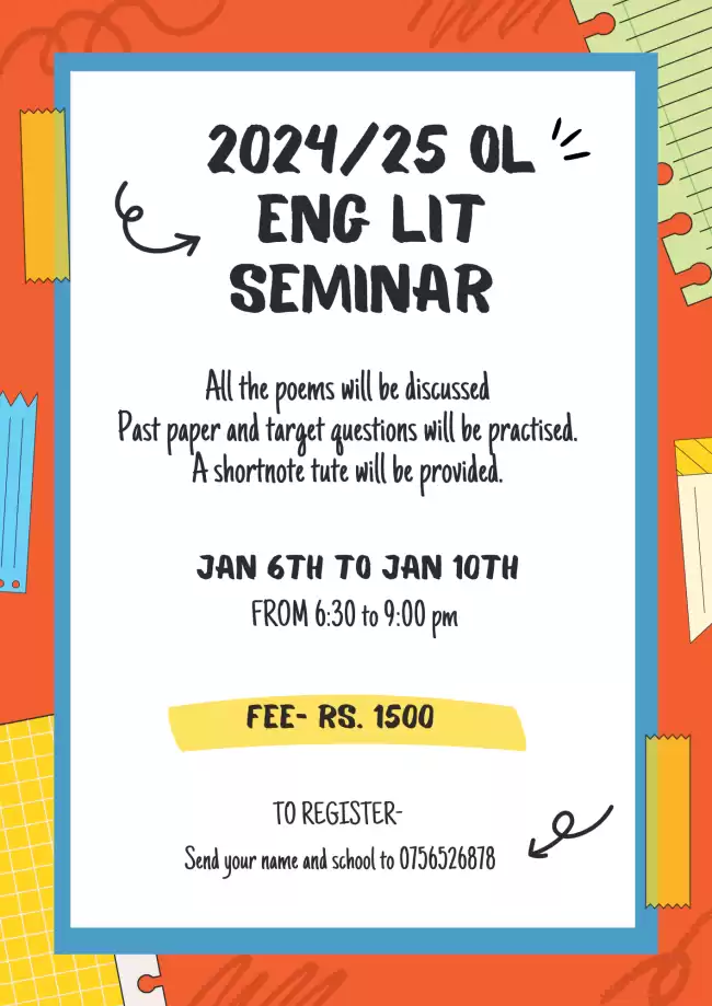 O Level English Literature Seminar