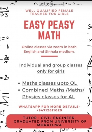 OL and AL MATHS classes for girls