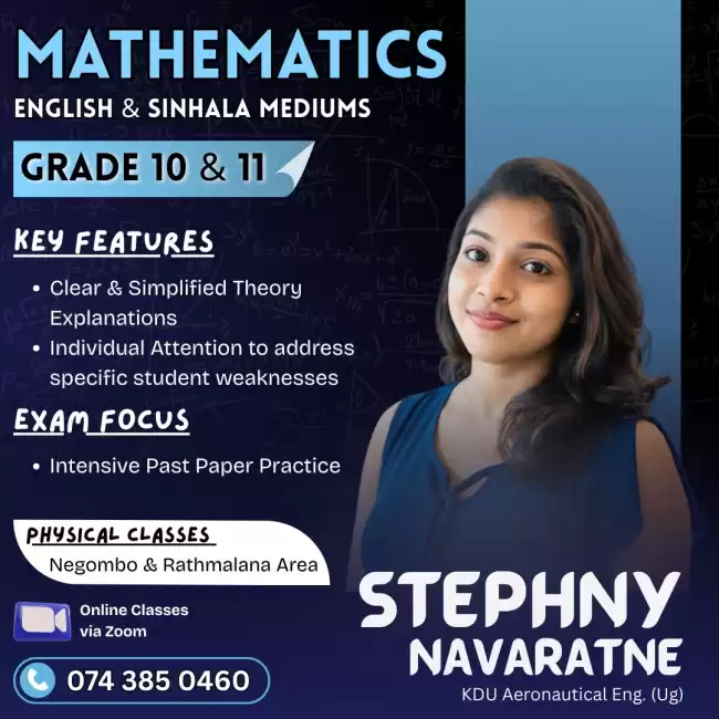 OL maths classes both in English and Sinhala mediums