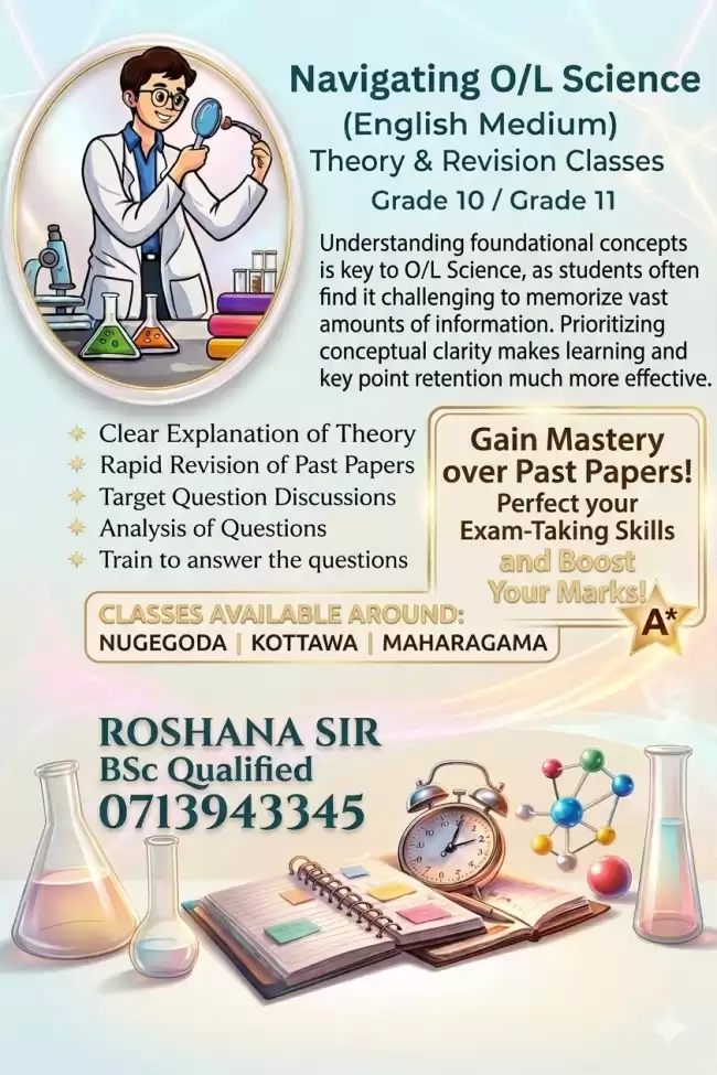 OL Science: English medium Classes
