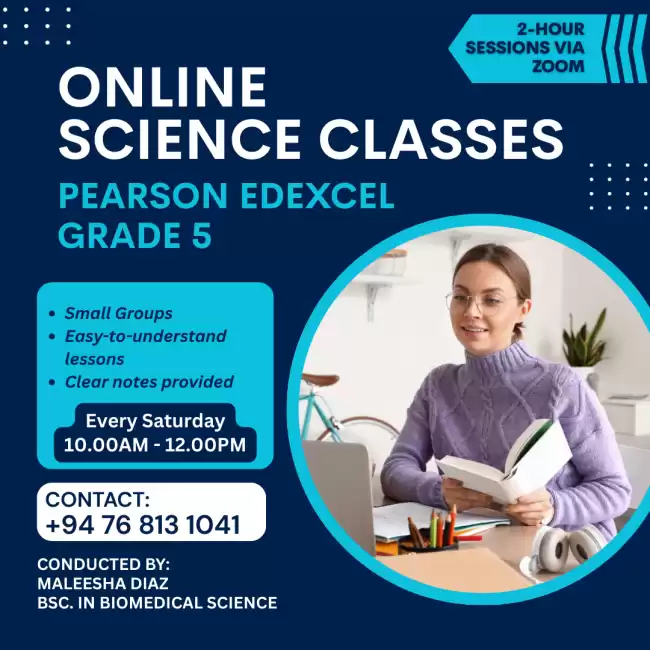 ONLINCE SCIENCE CLASSES - GRADE 5, EDEXCEL