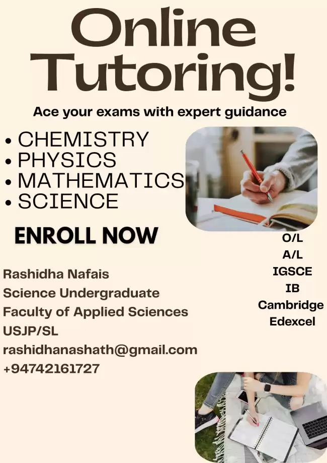 Online A/L Chemistry class