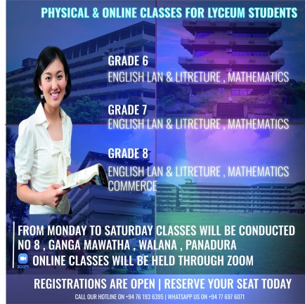 Online and Physical classes for Lyceum Students