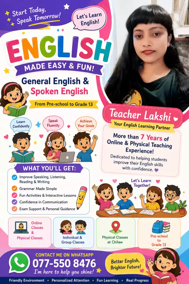 Online and Physical English Spoken and Syllabus classes for students