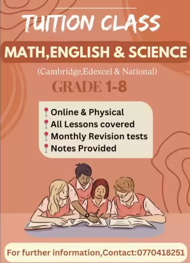 ONLINE CLASSES GRADE 1-10(CAMBRIDGE/NATIONAL/EDEXCEL)