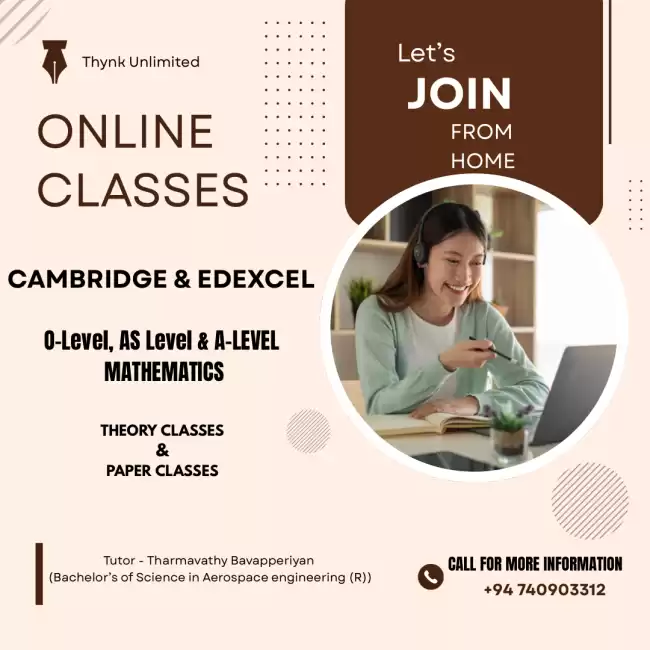 Online Classes - O-Level, AS Level & A level Mathematics - Cambridge &Edexcel curriculum