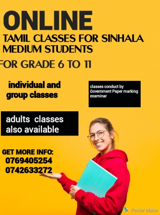 Online classes Tamil for. Sinhala medium students