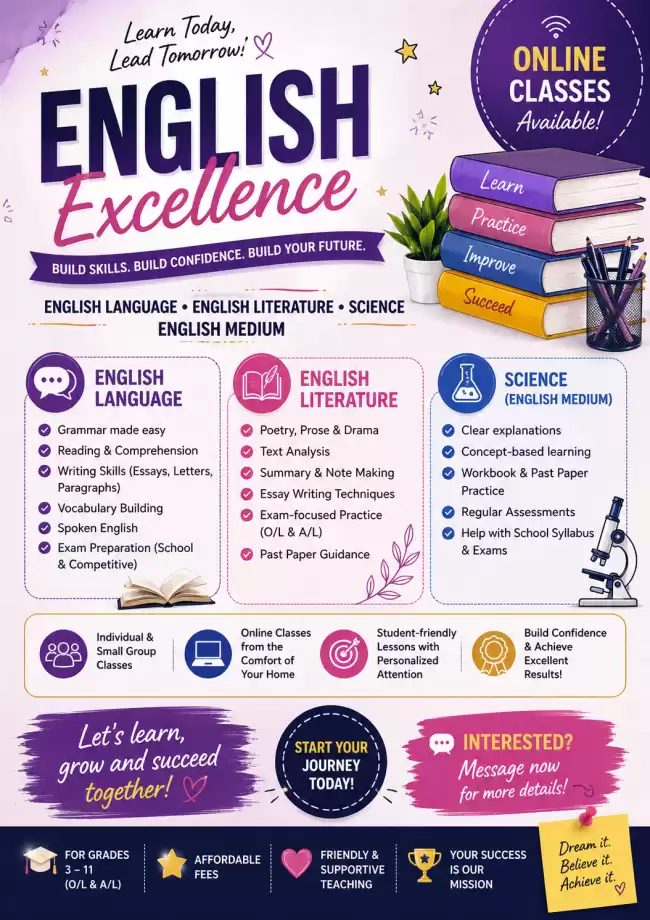 Online English and English Literature Classes