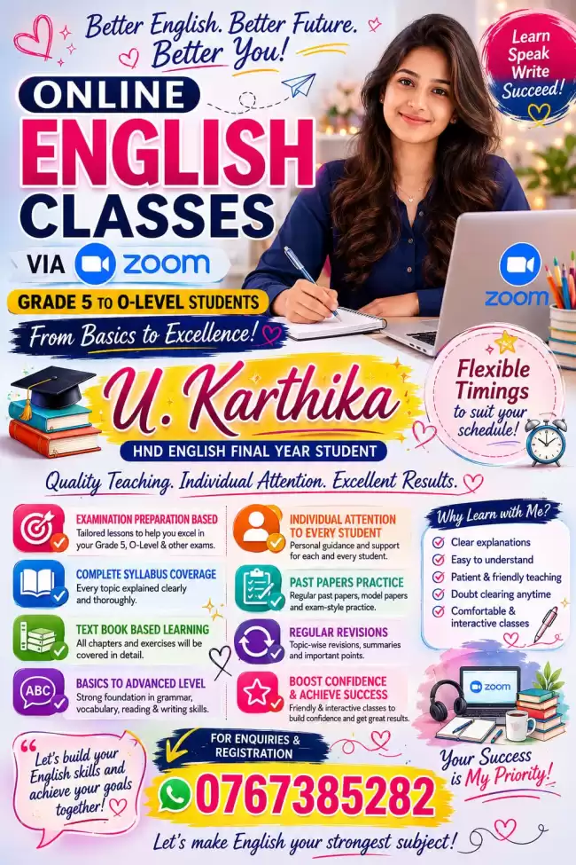 ONLINE ENGLISH CLASS