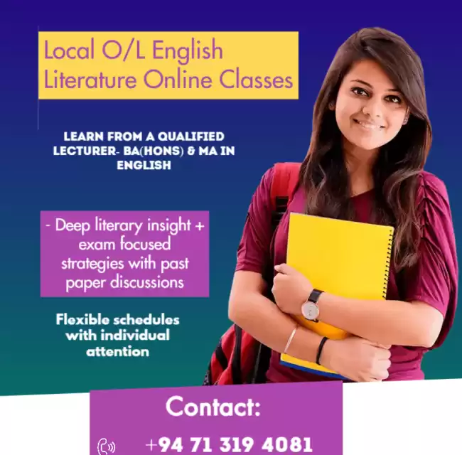 Online English Literature Classes – O/L (Local Syllabus)