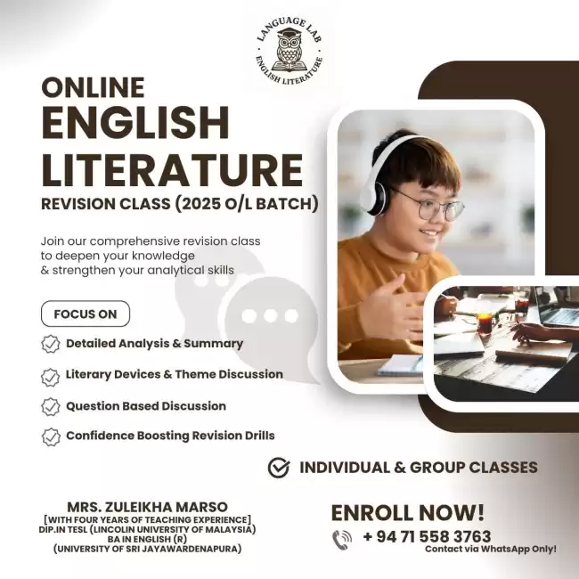 Online English Literature Revision Class
