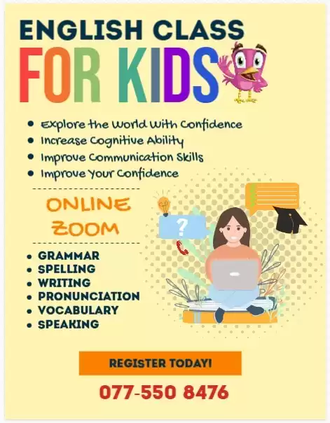 Online English Spoken and syllabus classes for students islandwide