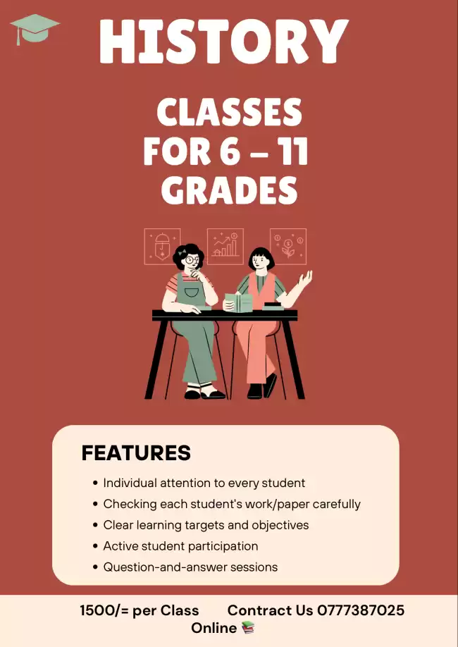 Online History Class for Grade 6 to 11 Students