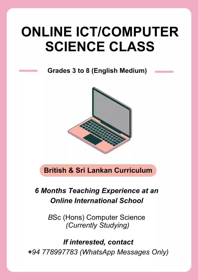 Online ICT/Computer Science Class
