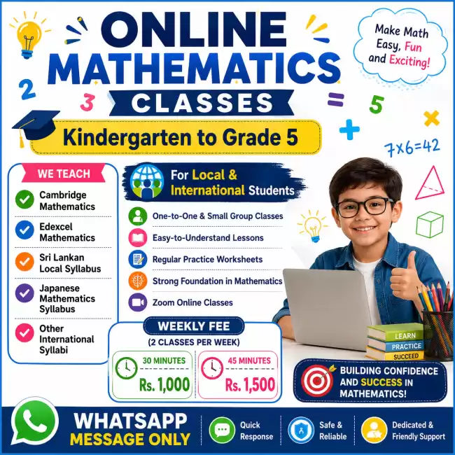 ONLINE MATHEMATICS CLASSES