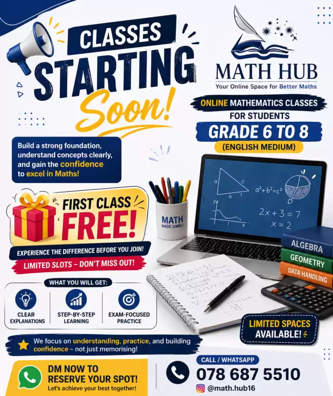 Online Maths Classes for Grade 6 to 8