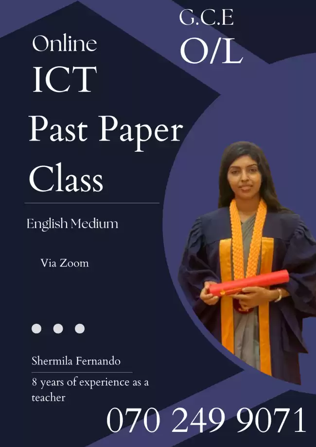 Online O/L Information and Communication Technology Past Paper Class. 🖥️