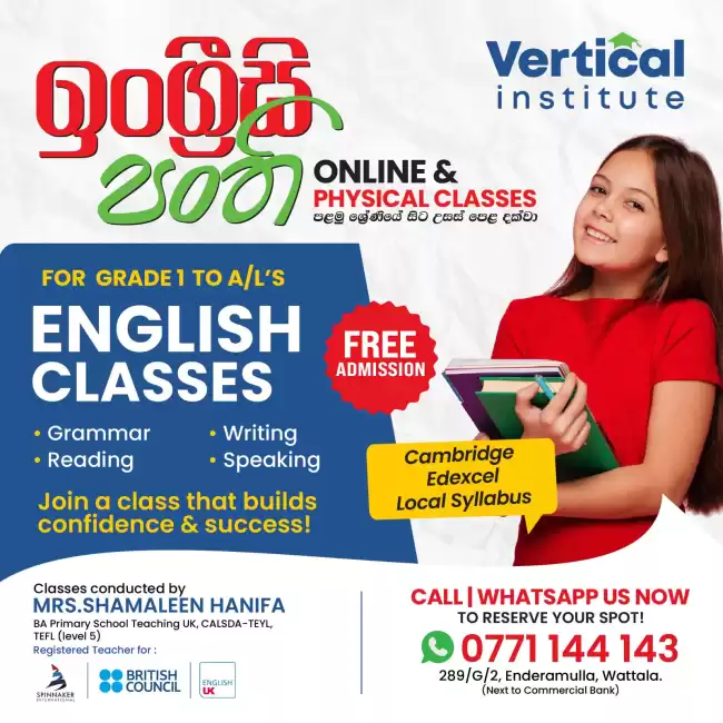Online & PHYSICAL English class ( Focused on grammar, vocabulary, comprehension and essay writing )