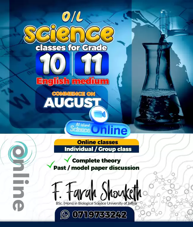 Online Science Classes for Grade 10 & 11 (English medium)
