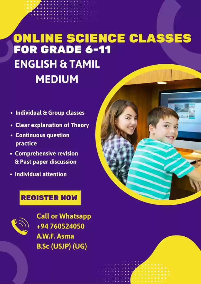 Online Science classes for grade 6-11