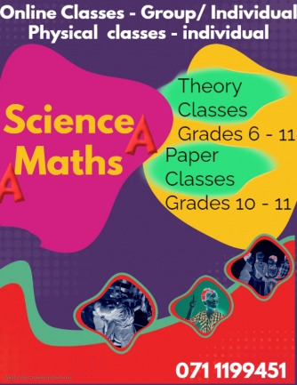 ONLINE  - Science/ Maths (Grade 6 - 11)