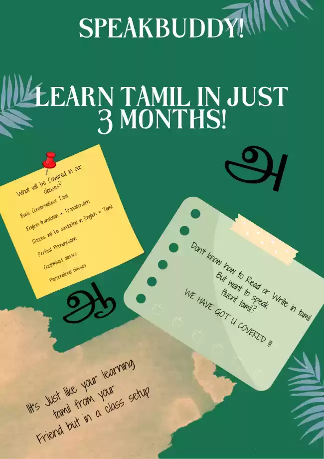 Online Spoken Tamil Class - With English Translation & Transliteration