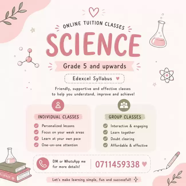 Online tuitions class for Grade 5 upwards ( Edexcel syllabus)