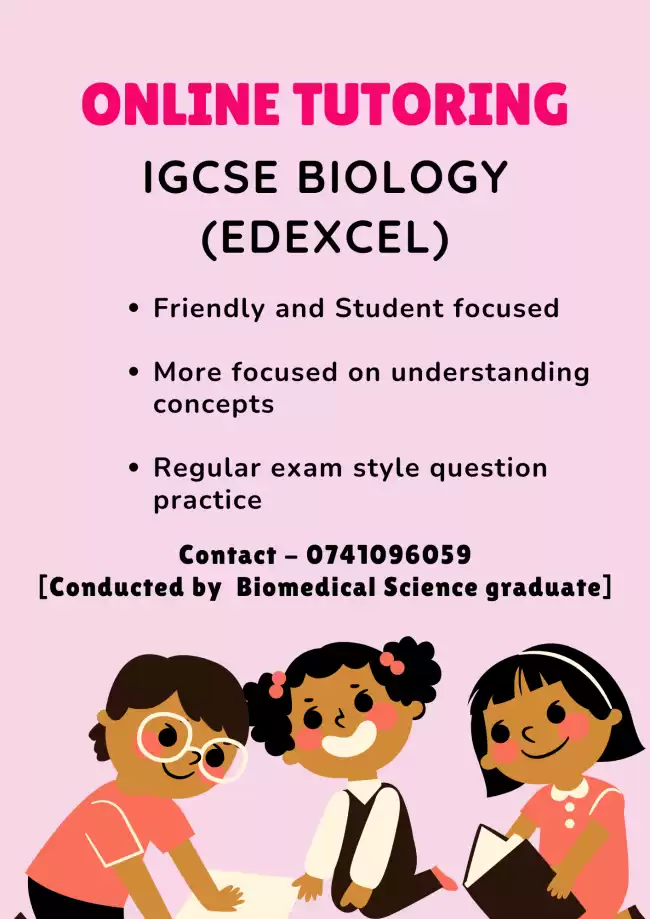 ONLINE tutoring - Edexcel - IGCSE Biology