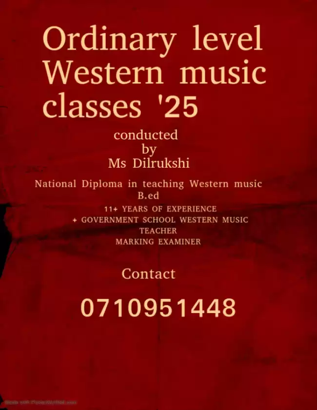 ORDINARY LEVEL WESTERN MUSIC ONLINE CLASSES '25