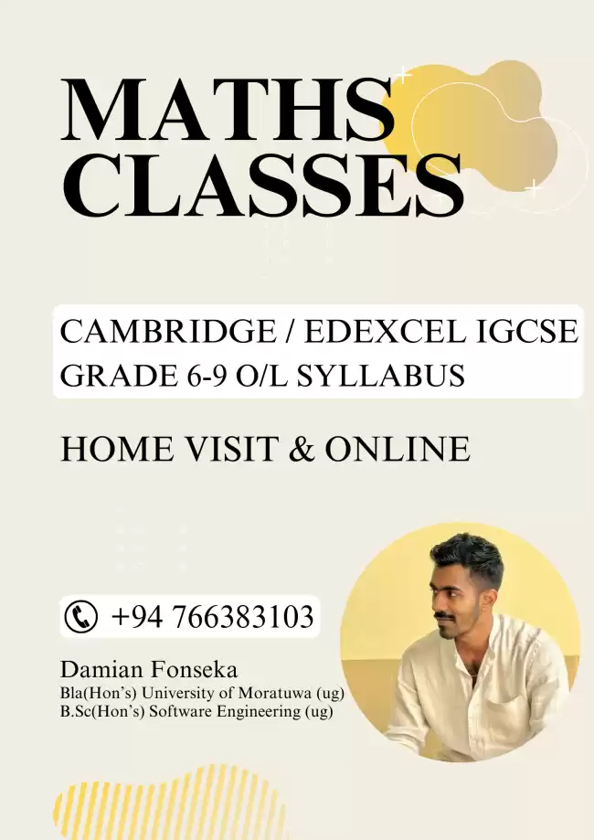 Pearson Edexcel GCSE / Cambridge IGCSE Grade 6-9 O/Ls Maths Home visits and online Classes