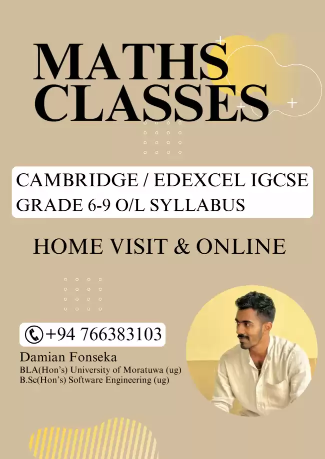 Pearson Edexcel GCSE / Cambridge IGCSE Grade 6-9 O/Ls Maths Home visits and online Classes