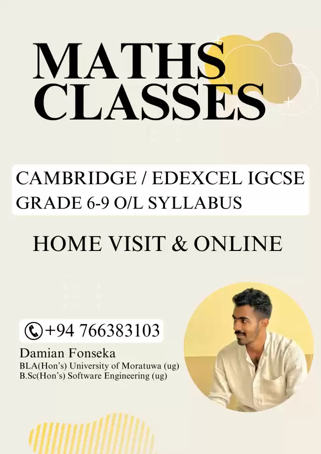 Pearson Edexcel GCSE / Cambridge IGCSE Grade 6-9 O/Ls Maths Home visits and online Classes