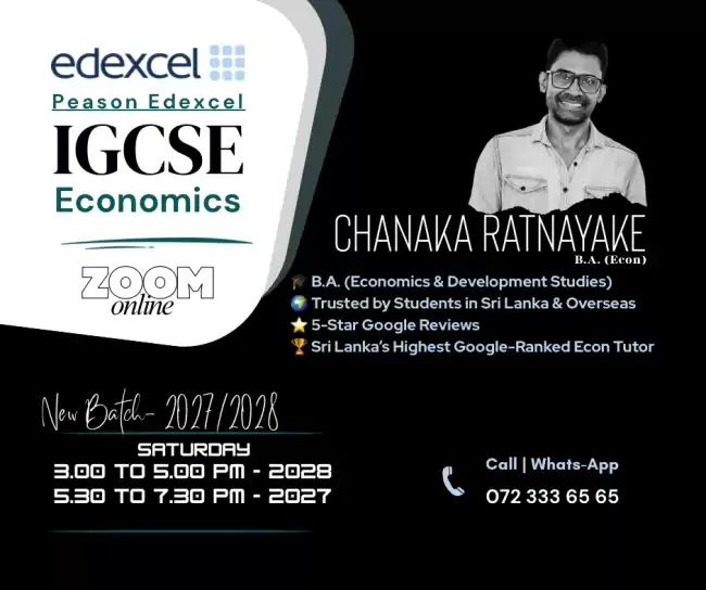 Pearson Edexcel IGCSE Economics (Online) New Batches for 2027 & 2028