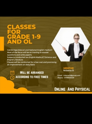 Physical and Online classes from 1 to 11(Theory and Crash course Organized Paper Training)