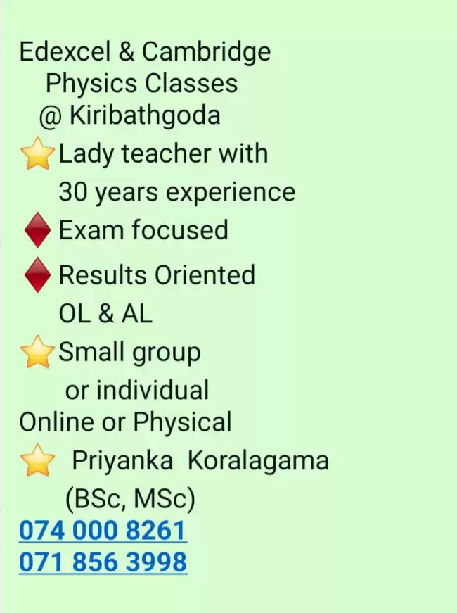 Physics Classes Cambridge &Edexcel