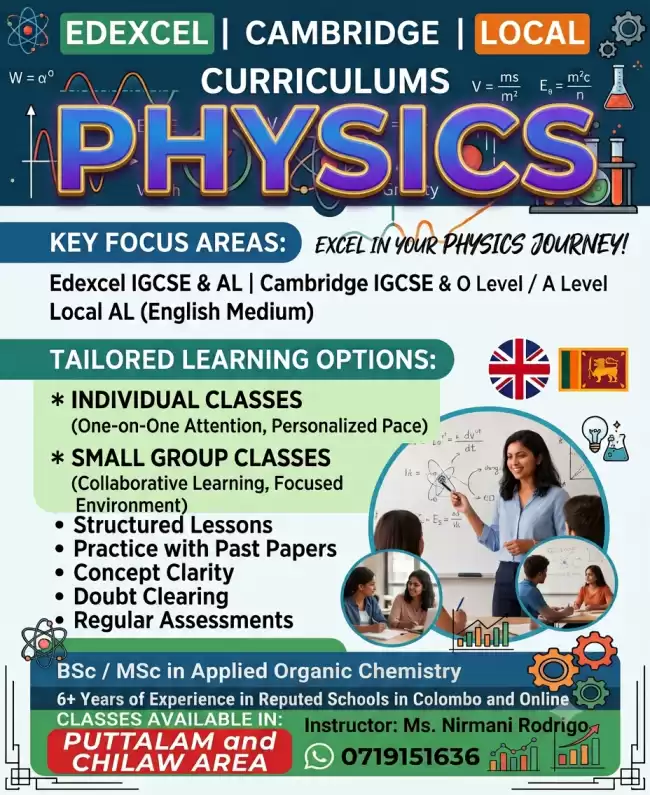 Physics Classes - Individual and small groups