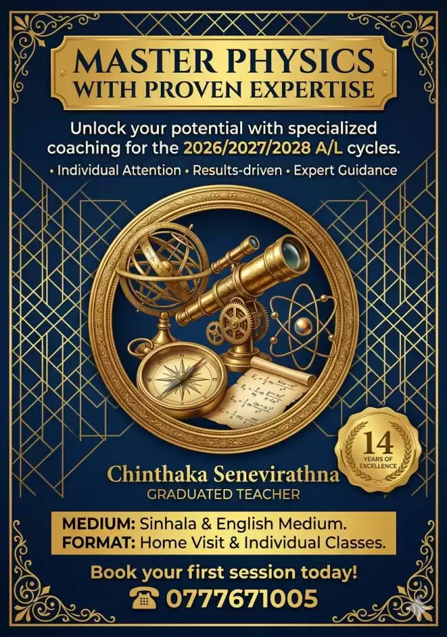 ✨✨✨PHYSICS✨️✨️ ✨(සිංහල) &✨️ ENGLISH MEDIUM✨. ,(LOCAL),EDEXCEL,Cambridg & London AL