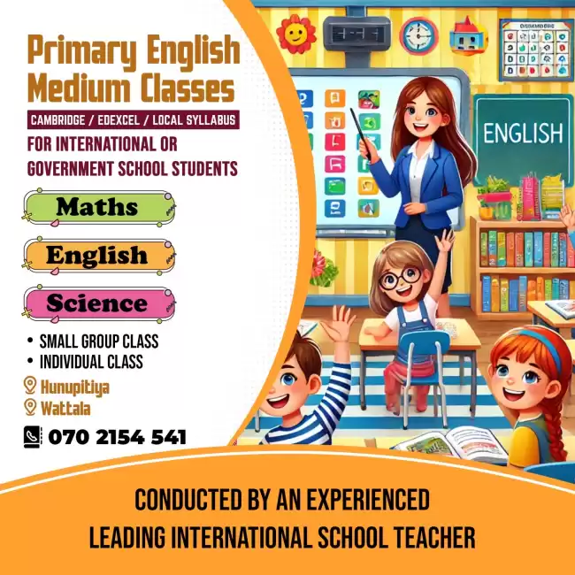 Primary English medium classes