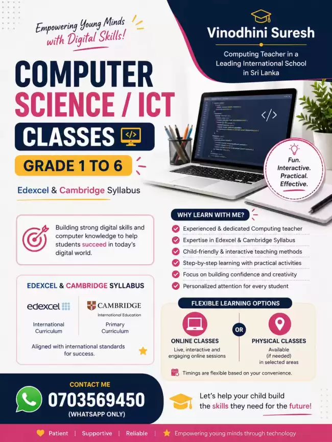 PRIMARY ICT/ COMPUTER SCIENCE CLASS