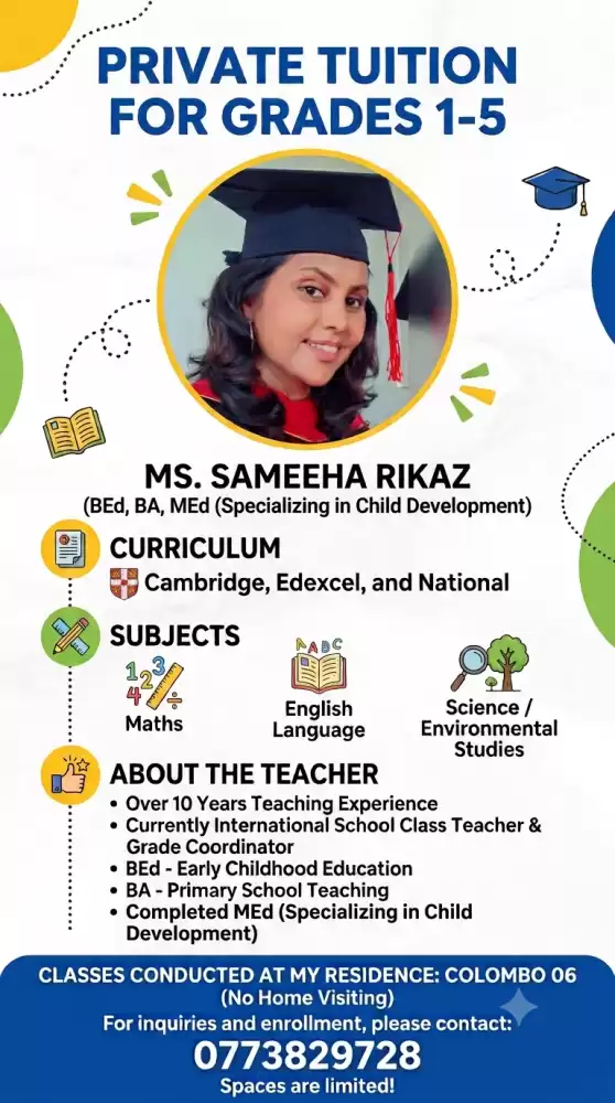 Private Tutoring for Grades 1-5