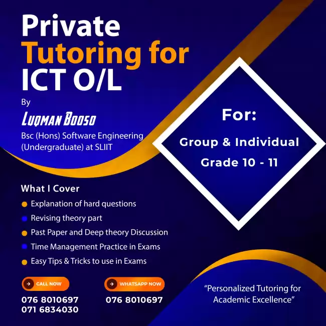 Private Tutoring for ICT OL