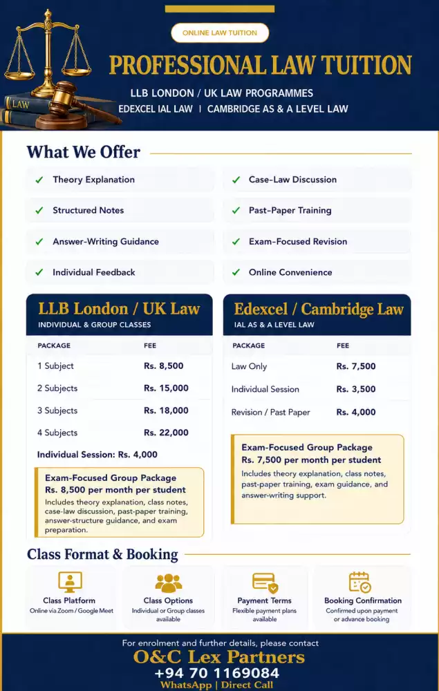 Professional Online Law Tuition