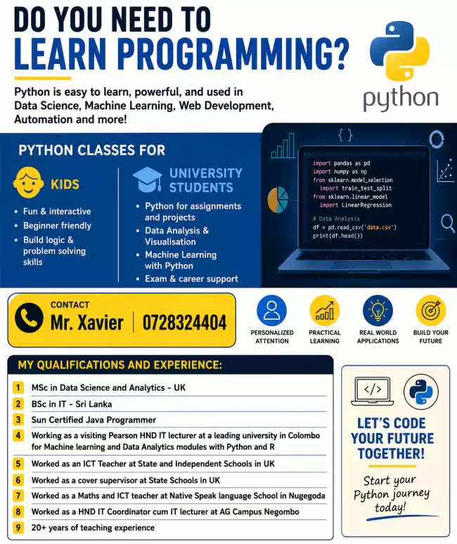 Python for Kids and university students