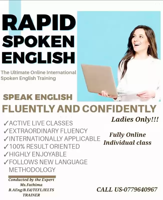 RAPID INTERNATIONAL SPOKEN ENGLISH COURSE FOR LADIES