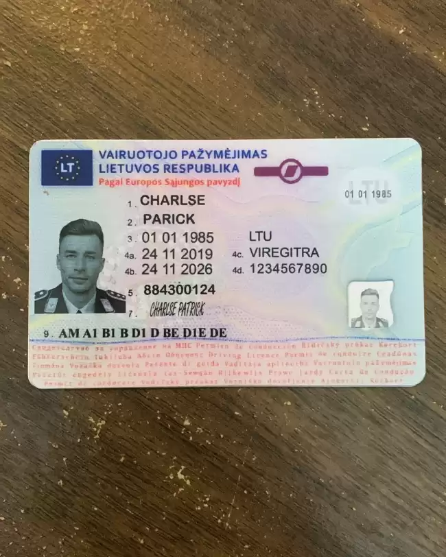 Registered passport ID card, driving license, visa