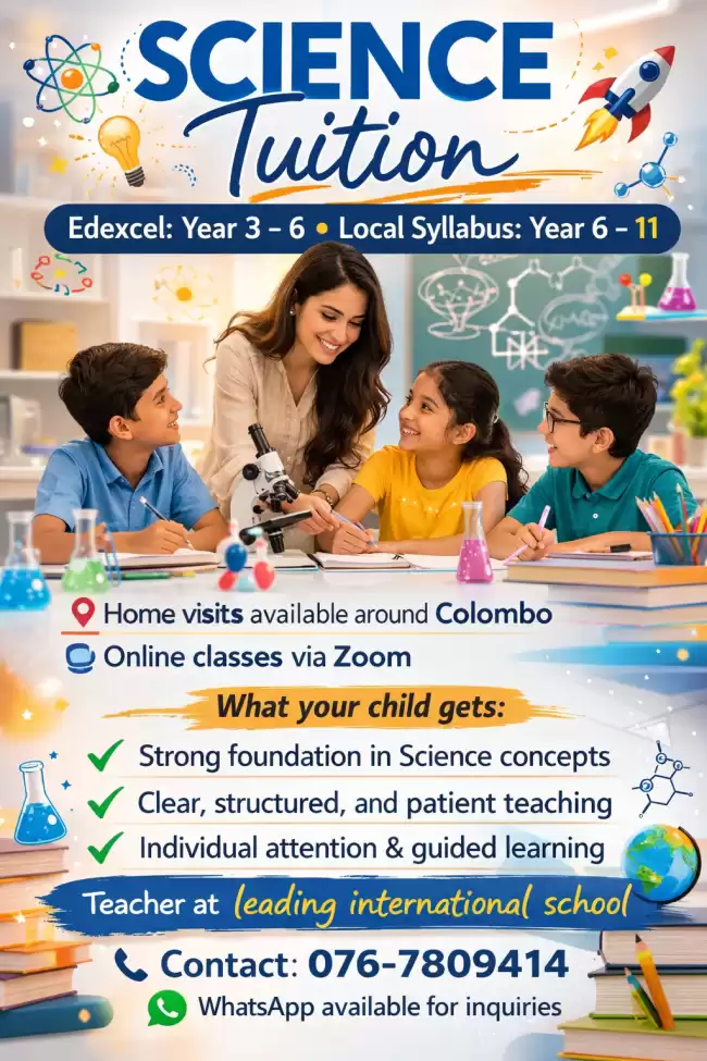 Science Class foe Edexcel 3-6 | Local Syllabus 6-11