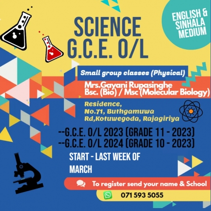 Science class for o/l students (local syllabus )