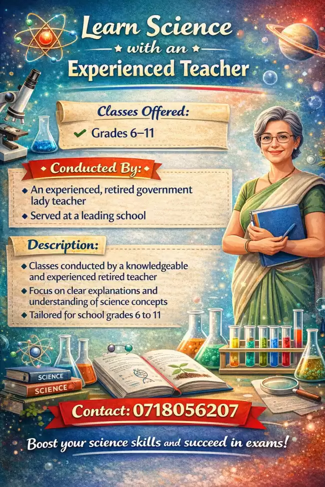 Science Class (Sinhala and English Medium)