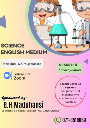 Science classes English medium -online